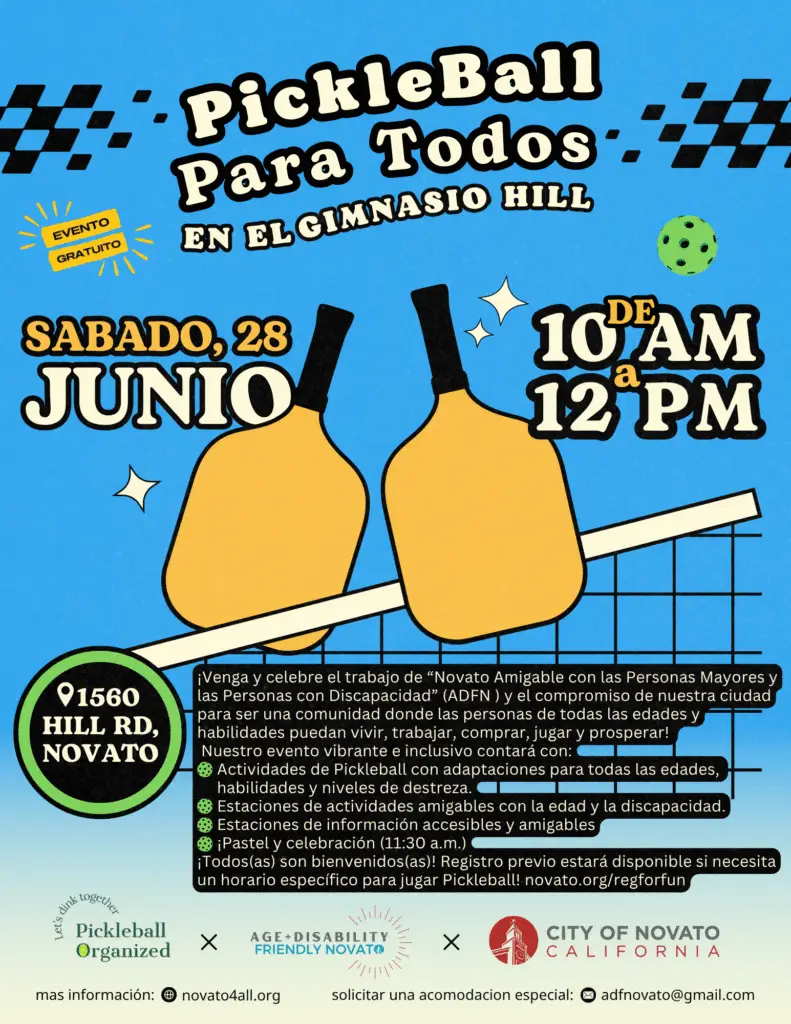 Pickleball Para Todos Spanish Flyer